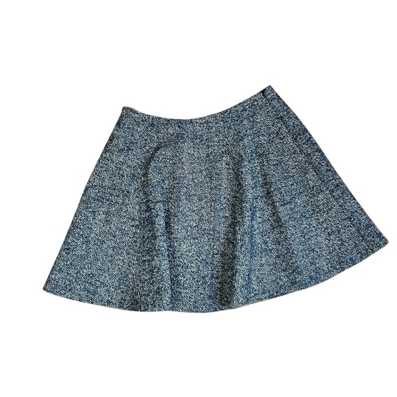 Theory Merlock Tweed Skater Mini Skirt Brown Black Size 2 Wool - Picture 1 of 8